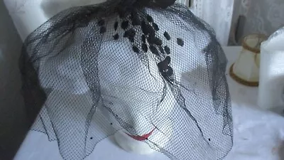 £26.40 • Buy Pretty Vintage French Facinator, Tambour Lace And Velvet. 