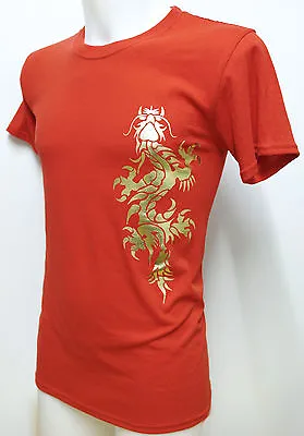 £9.99 • Buy Chinese Dragon Gold Foil Design T-shirt MMA Tribal Yakuza Tattoo Kick Boxing Gym
