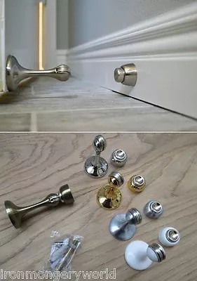 £12.99 • Buy MAGNETIC DOOR HOLDER STOPPER DOOR STOP JAMMER WEDGE CATCHER In 5 Finishes 