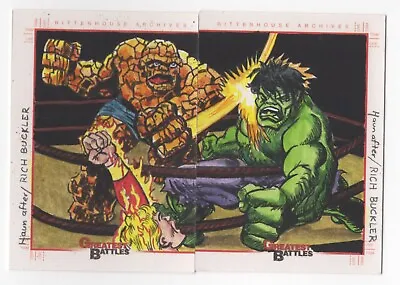 The Thing/Hulk Marvel Greatest Battles Puzzle Sketch Cards John Haun 1/1 • $99.99