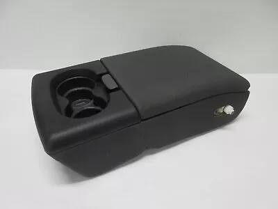 BLACK 04-08 Ford F-150 Jump Seat Center Console Armrest W/ 2 Cup Holder Cloth • $162.99