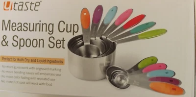 £8.99 • Buy 10 Piece Measuring Cups And Spoons Set In Red