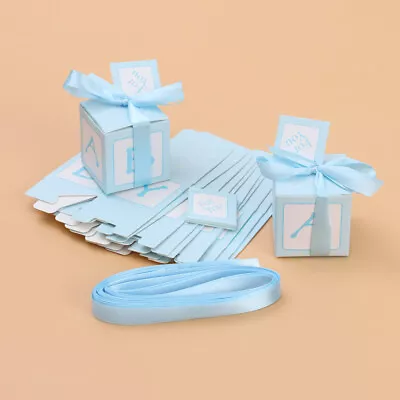  12 Pcs 12pcs Baby Shower Favor Boxes Wedding Decoration Cake Container • £6.99