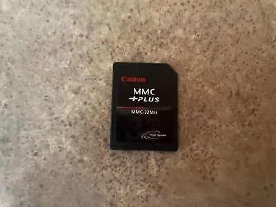 Canon Mmc Plus 32mb Sd Card High Speed Mmc-32mh U3-2 • $13.95