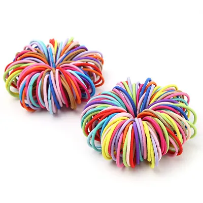 10Pcs HAIR BANDS Elastics Bobbles Kids Girls Tiny School Ponies Ties Accessory • $0.99