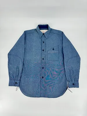 Mister Freedom X Sugar Cane Utility Chambray Button-Up Selvedge Blue Shirt Japan • $94.50