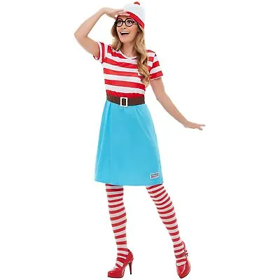 £39.79 • Buy Smiffys Where's Wally? Wenda Ladies Adult Womens Fancy Dress Costume New