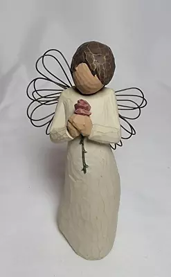 Willow Tree Angel With Wings LOVING ANGEL DEMDACO 2002 Susan Lordi Rose • $13.50