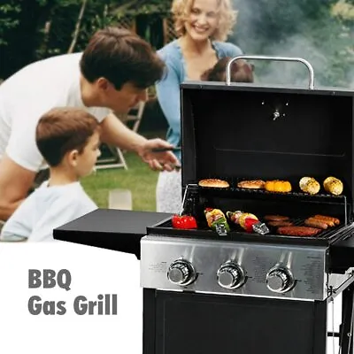 MASTER COOK Classic Liquid Propane Gas Grill 3 Bunner With Folding Table Black  • $149