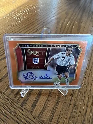 2015-16 Panini Select Soccer Michael Owen Historic Signatures Orange 86/149 • $200