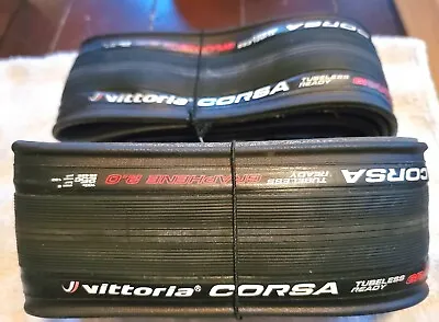 Vittoria Corsa Graphene 2.0 - 700x25c - Tubeless Ready/ Bundle Of 2 • $97