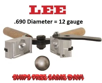 Lee 1-Cavity Bullet Mold (690 Diameter) 12 Gauge - Round Ball  # 90978  New! • $40.22