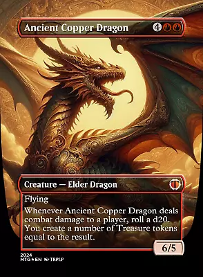 Ancient Copper Dragon - High Quality Altered Art Custom Cards • $7.99