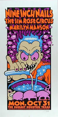 Uncle Charlie 1994 Nine Inch Nails Marilyn Manson Limited Silkscreen Poster • $254.08