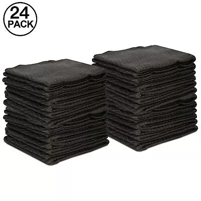 80  X 72  Moving Blankets Pro Economy Black Shipping Furniture Pads 24 Pack • $143.58