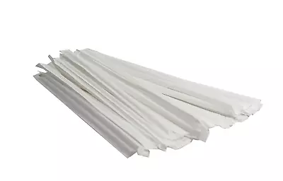 Clear 7.75 Jumbo WR-500 7.75 Jumbo Wrapped Clear Plastic Straws-500ct Clear Wr • $19.65