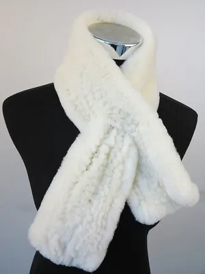 100% Real Rex Rabbit Fur Scarf/ Fur Collar Wraps Women/girls Neckerchief 8colors • $16.99