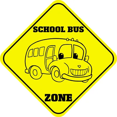 Aluminum Crossing Sign School Bus Zone Cross Xing Style A Diamond Street Signal • $17.99