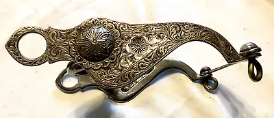 Ornate El Vaquero Santa Maria Salinas Show Bit Sterling Overlay Copper Roller • $499.99