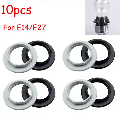£4.06 • Buy 10x Screw Lampshade Light Lamp Shade Collar Ring Adaptor Bulb Holder For E14/E27