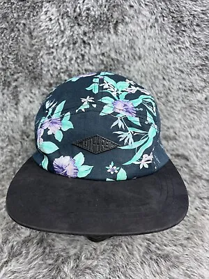 Empyre 5 Panel Hat Floral Cap Blue Black Green Strap Back • $12.39