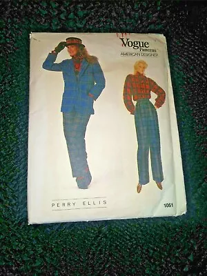 Vintage Vogue Patterns 1501 Perry Ellis New Factory Folded Sizes 12-14-16 • $6.99