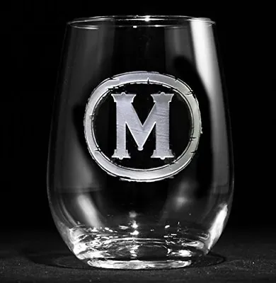 Personalized Monogrammed Stemless Wine Glasses (Set Of 6) (m9) • $85.80