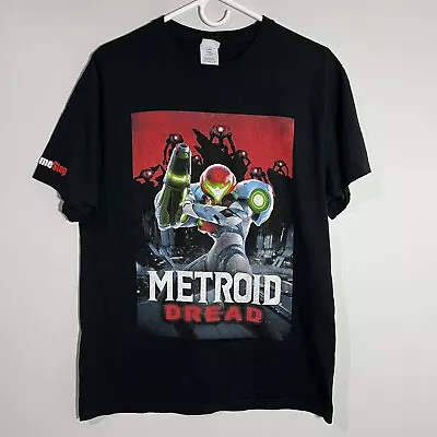 Metroid Dread GameStop Nintendo Switch Black Short Sleeve T-Shirt Mens Medium M • $35
