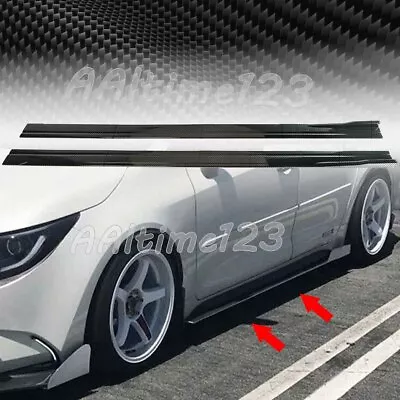 For Mazda 3 6 2004-2021 Carbon Fiber Side Skirt Extension Rocker Spoiler • $62.95