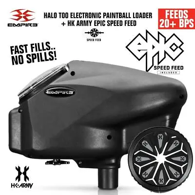 Empire Halo Too Electronic Paintball Loader W HK Army Epic Speed Feed - Stealth • $92.95