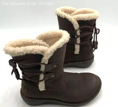 Women's BROWN/TAN Ugg Fraser Snow Women's Boots - Size 7 • $9.99