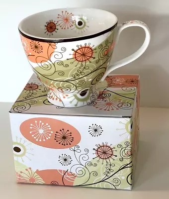 New In Box 2011 Mary Kay Pedestal Coffee/Tea Mug Cup Multicolor Abstract Design • $11.99