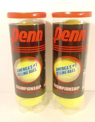 $18.99 • Buy Penn Championship Tennis Balls, Regular Duty Felt Pressurized - 2 Cans, 6 Balls