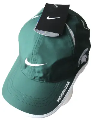 Nike Dri-Fit Men's Michigan State Spartans Swoosh Logo Hat Green White NWT • $26.95