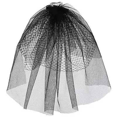 Ayliss Women Mesh Veils Bridal Birdcage Veil Short Wedding One Size Black  • $21.56