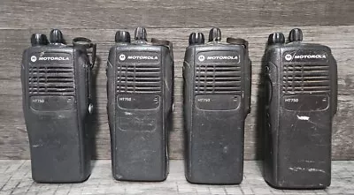 Lot Of 4 Motorola HT750 AAH25SDC9AA3AN 16 Ch 2-Way Radios 450-512 Mhz-Parts Only • $63