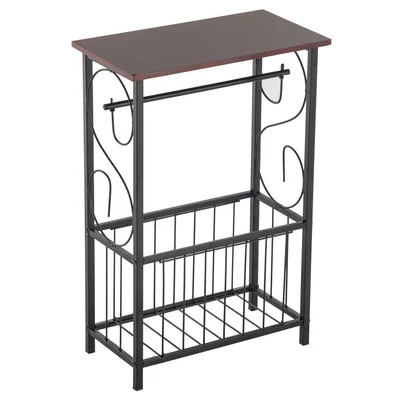 £17.86 • Buy Bathroom Storage Cabinet Narrow Sofa Side Table End Table W/ Toilet Paper Holder