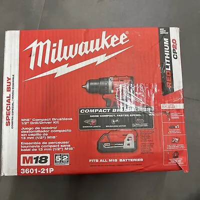 Milwaukee MILWAUKEE M18 18V Cordless Drill Driver - 3601-21P • $105