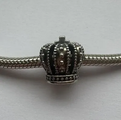 Genuine Pandora Sterling Silver Regal Crown Charm 790930 • £18