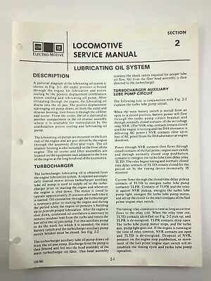 $48.50 • Buy Lubricating Oil System Locomotive Service Manual SD40-2 1983 EMD AA211