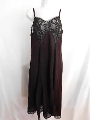 Vintage Munsingwear Slip Womens Black Full Slip Gown Size 38 • $24.99