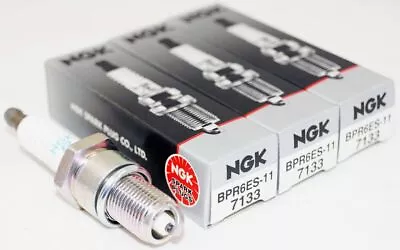 3 Pack Of Genuine Authentic NGK 7133 Nickel Spark Plug Standard BPR6ES11 • $20.22