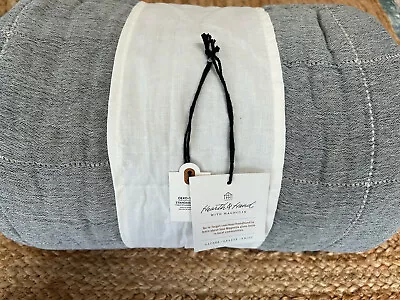 Hearth & Hand Magnolia TWIN Windowpane Matelasse Coverlet Brand New BLUE • $59