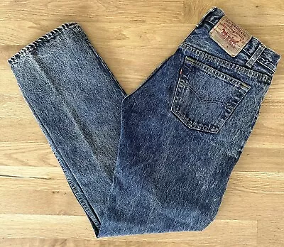 VINTAGE Levi's 501 30x30 Button Fly Jeans (29x30) Acid Wash Made In USA - 0112 • $24.95