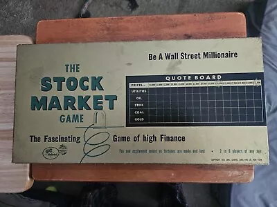 OLD VINTAGE THE STOCK MARKET BOARD GAME HIGH FINANCE WALL STREET 1955 Gabriel • $15