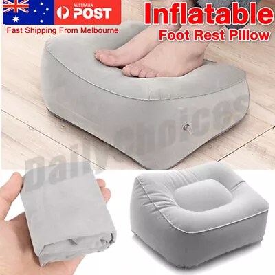 $12.85 • Buy Travel Inflatable Foot Rest Air Pillow Cushion Office Home Leg Footrest Relax AU
