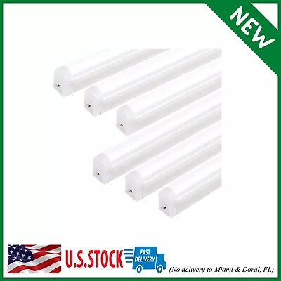 6 Pack T5 LED 4FT Lights Garagе Shop Linkable 6500K Super Bright Ceiling Fixture • $55.85