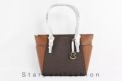 NWT Michael Kors Charlotte Signature Leather Top Zip Tote Handbag Shoulder Bag • $119