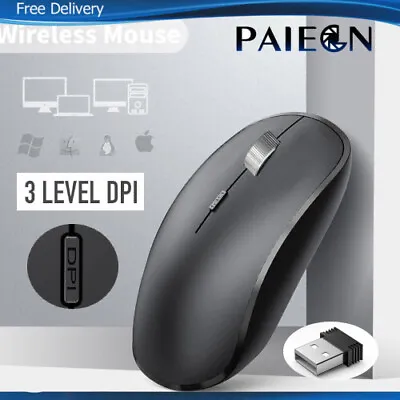 Paiegn BT 5.1/2.4Ghz/Type-C Wireless Mouse For Tablet Laptop 3 Mode Lightweight • £8.99