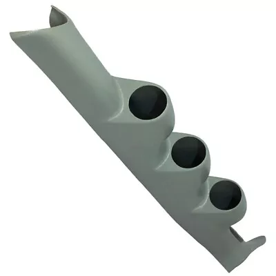 GlowShift Gray Triple Gauge 52mm Pillar Pod For 03-07 Mitsubishi Lancer EVO 8 • $56.99